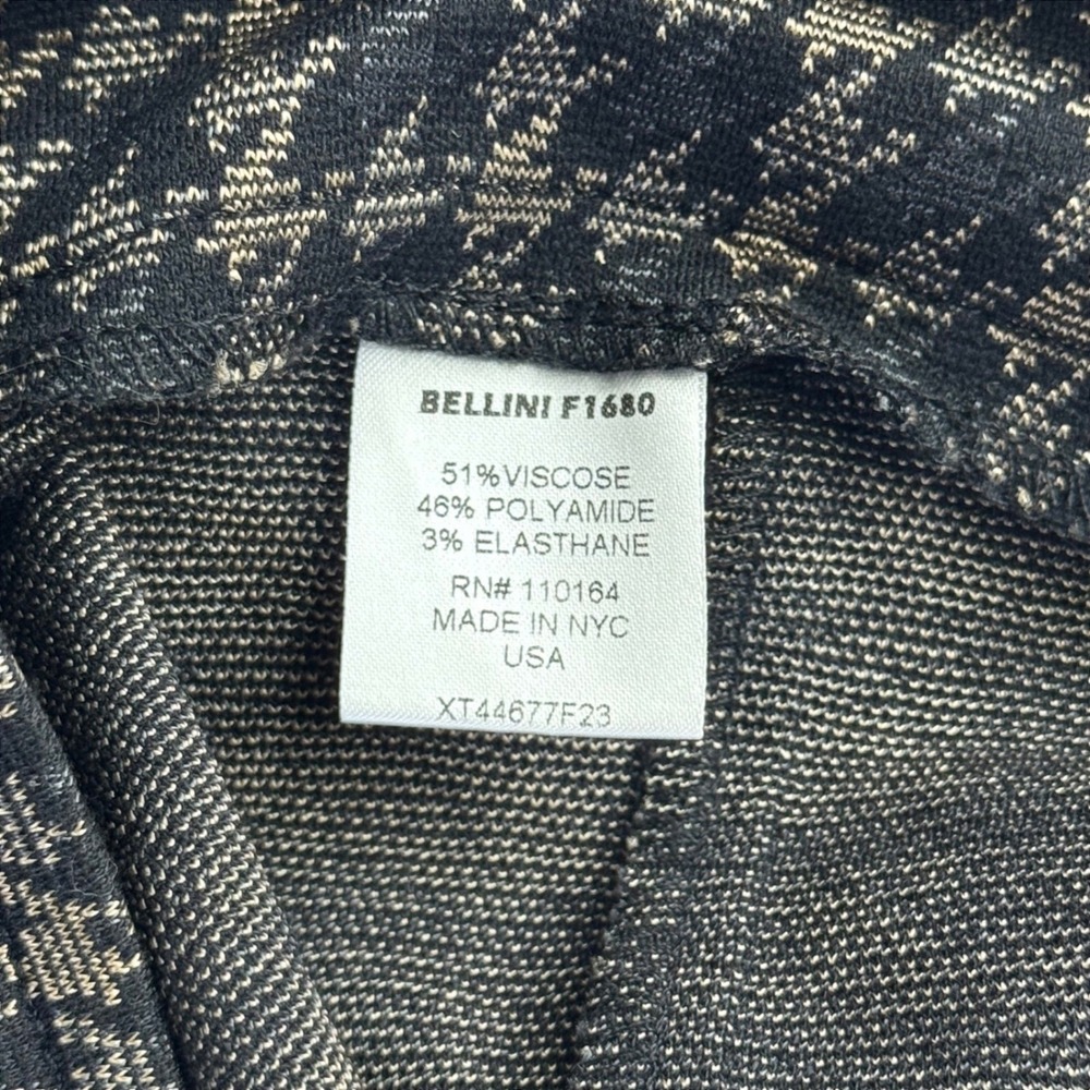 Avenue Montaigne Bellini Starling Houndstooth Flare Pants Brown Black Size 10 - Picture 4 of 14